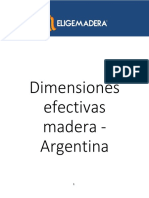 Dimensiones Efectivas Madera - Argentina