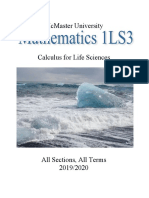 ECCW Math 1LS3 Calculus For Life Sciences