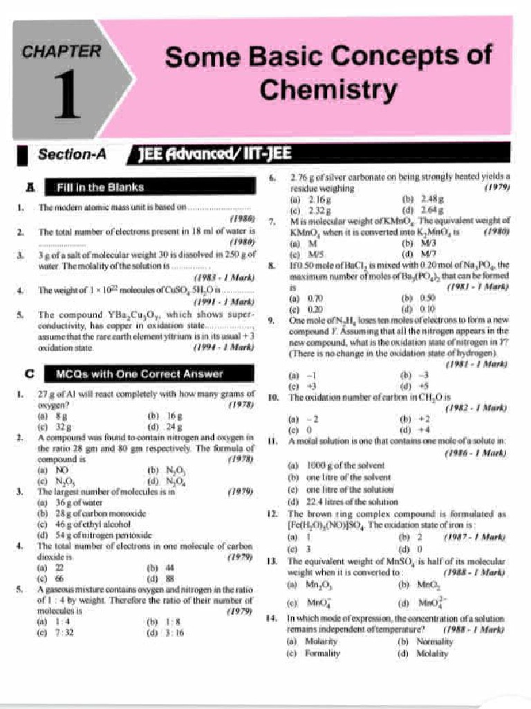 Ch 1 basic concepts of chemistry pyq pdf