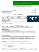 TAU OSSD QF 19B Application Form - Scholarship - Generic
