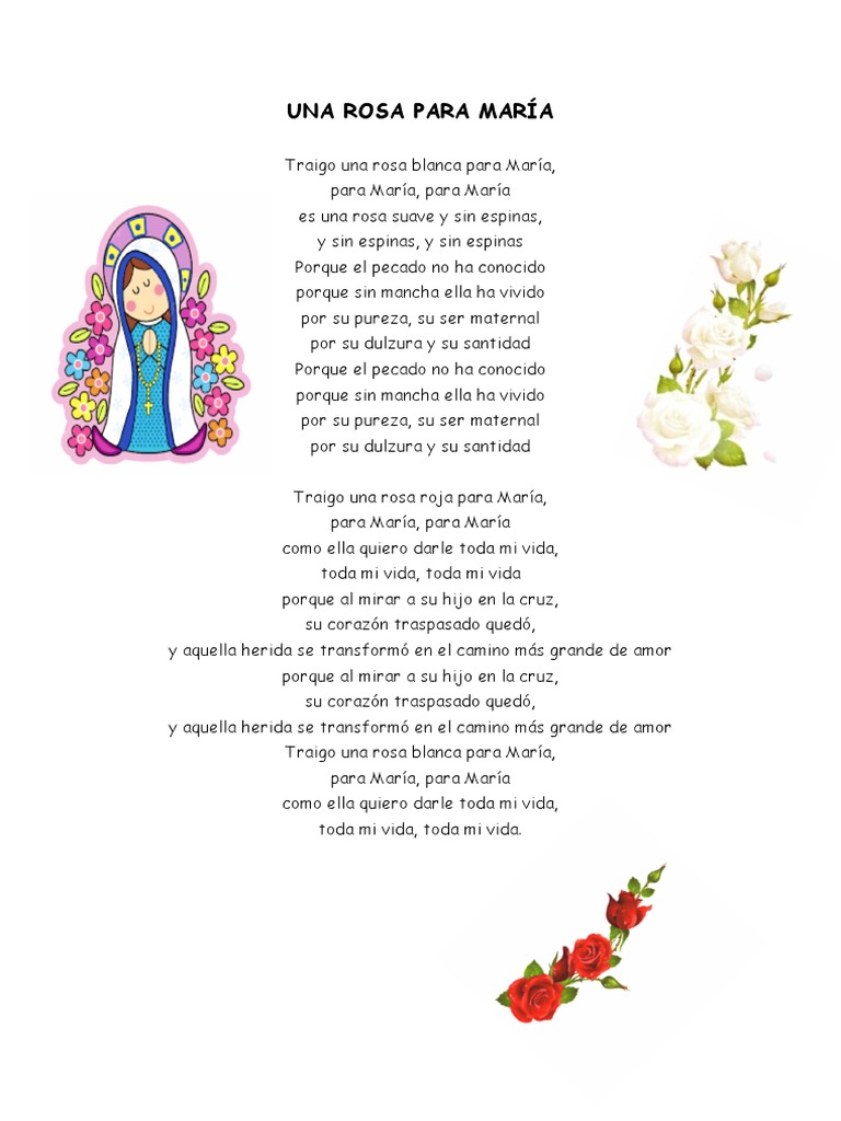 Rosa Blanca para María: Letra y Acordes | PDF