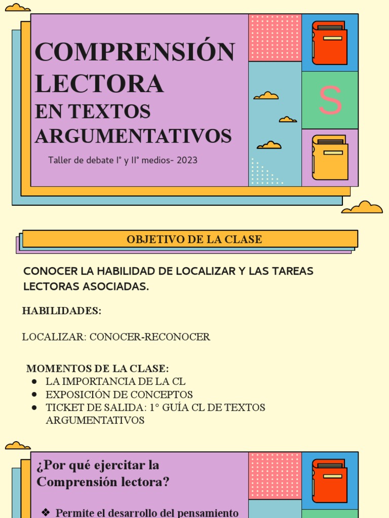 Cl en textos argumentativos localizar pdf comprensi n lectora