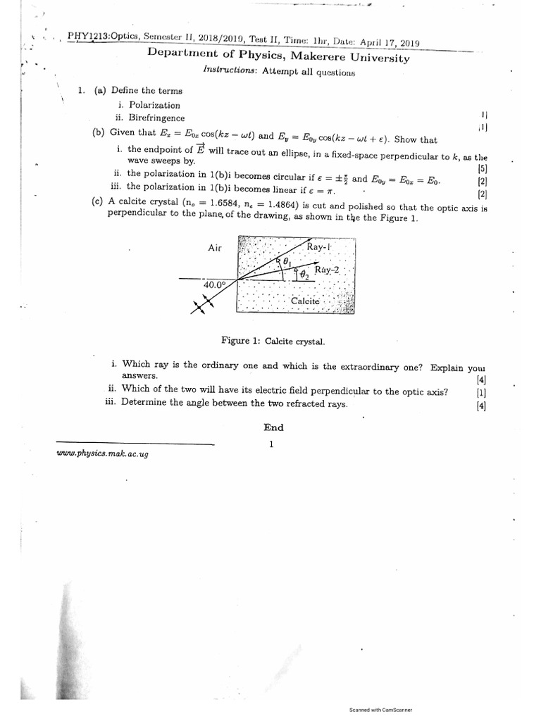 optics questions PDF