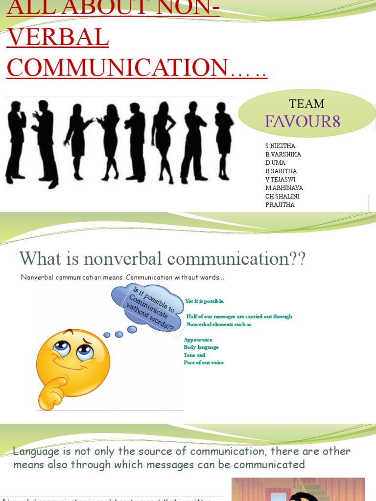 Non Verbal Communication2 | PDF | Nonverbal Communication | Body Language