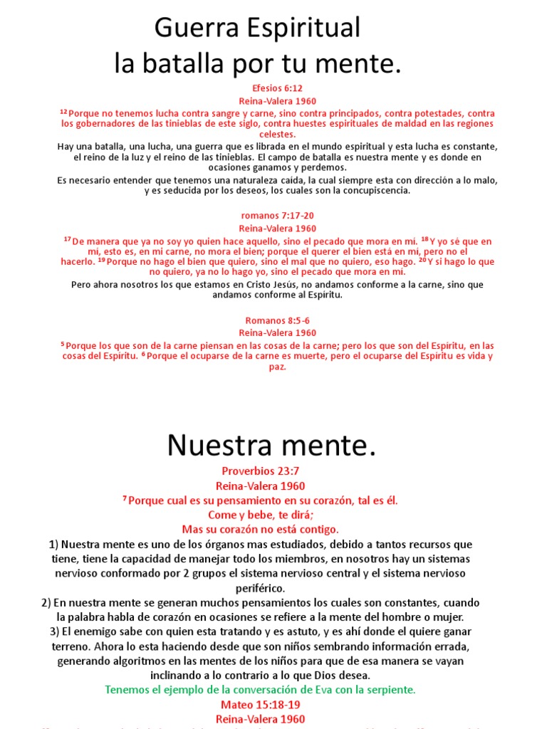 La Batalla Espiritual en la Mente | PDF | Satán | Cristo (título)