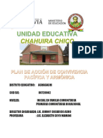 Plan de Covivencia y Armonica U. E. CHAHUIRA CHICO 2023