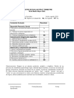 Registro de Evaluación 2º Trimestre Gaspar Cortes