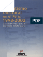 ONPE, El Ausentismo Electoral en El Perú: 1998-2002