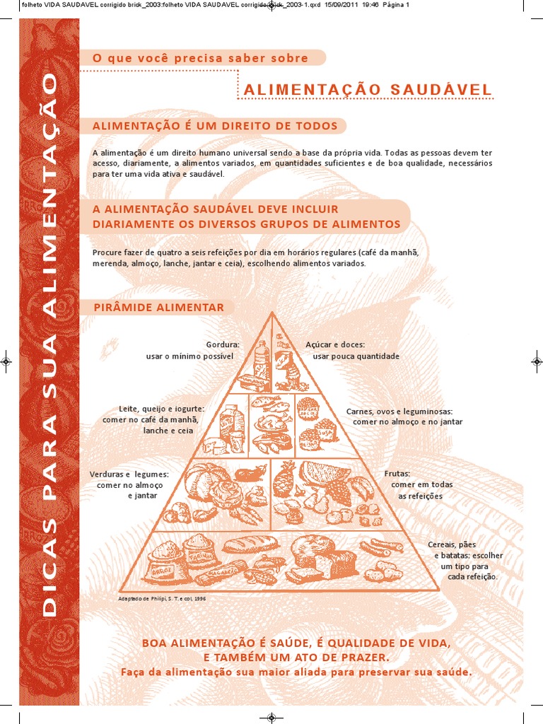 Folheto Alimentacao Saudavel Pdf