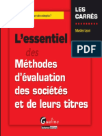 L'essentiel Des Méthodes D'évaluation Des Sociétés Et de Leurs Titres