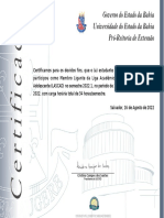 CERTIFICADO Liga Acadêmica de Saúde Da Criança e Adolescente (LASCAD) Ligantes 2022.1