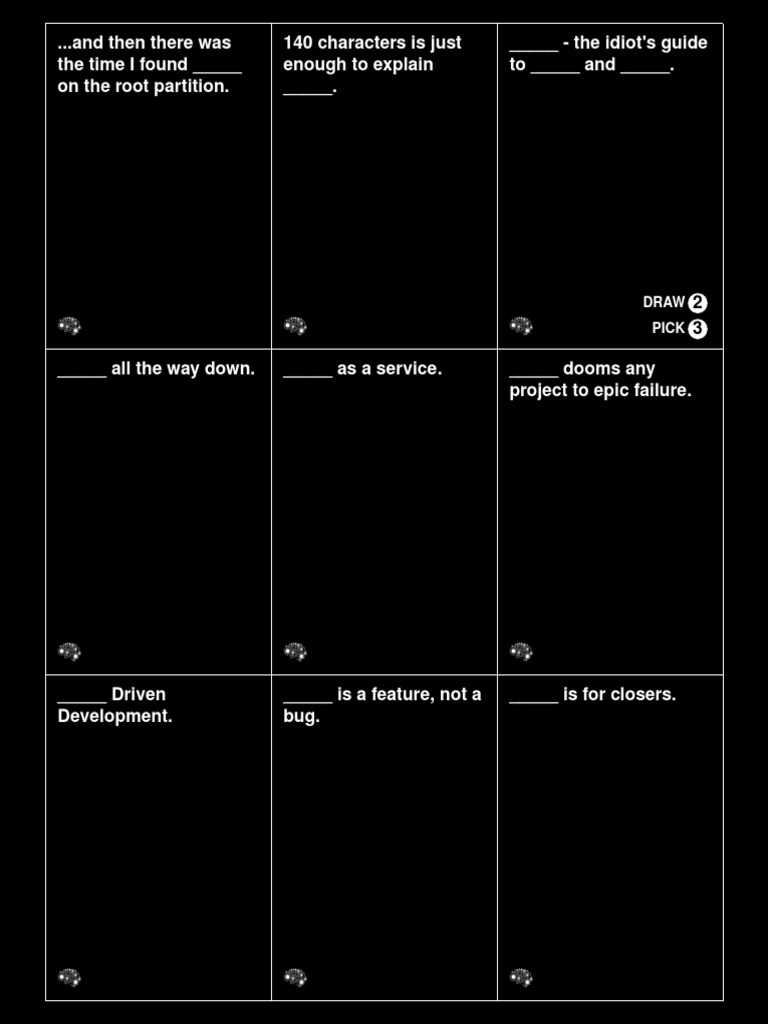 Black Cards PDF Mobile App Computing