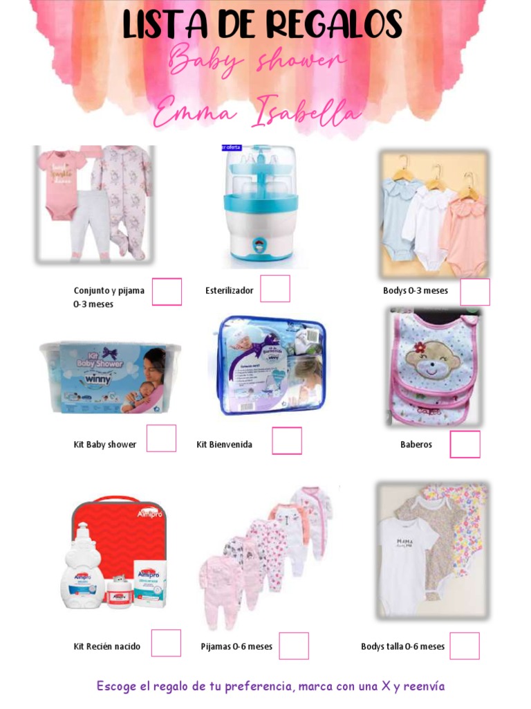 Lista Regalos Baby Shower1 PDF
