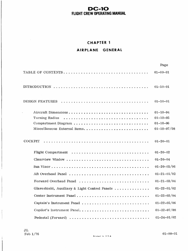 DC-10 Fcom - 1976 | PDF | Flight Control Surfaces | Cockpit