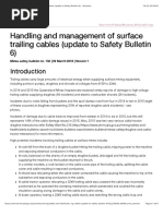 Handling and Management of Surface Trailing Cables (Update To Safety Bulletin 6) - Business