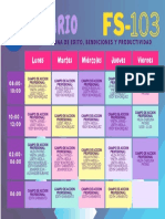 Horario Semanal Arco Iris Colorido Rosa Amarillo Verde Agua y Lila