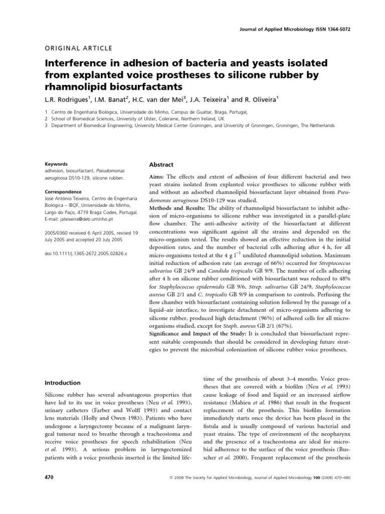 Interference in Adhesion of Bacteria and Yeasts Isolated From Explanted