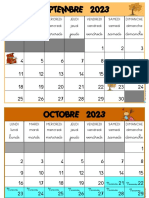 Calendrier 2023 2024 Zone A