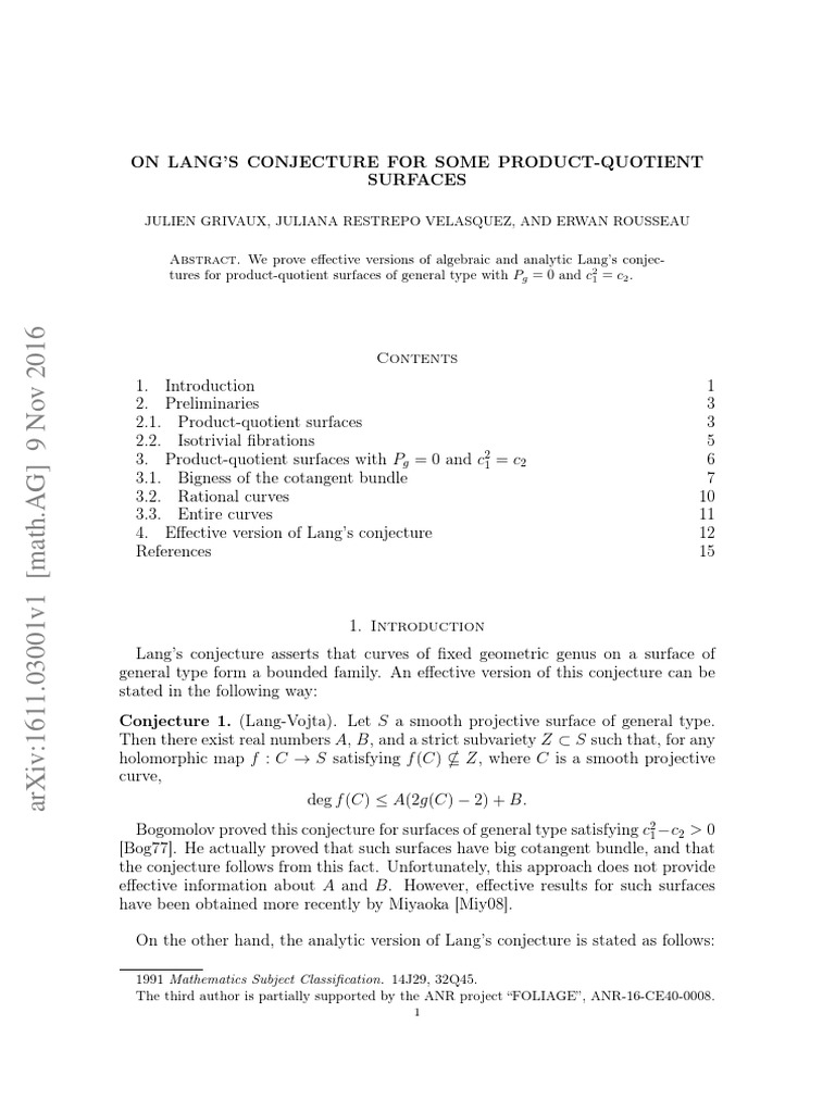 1611 03001 PDF Differential Geometry Geometry