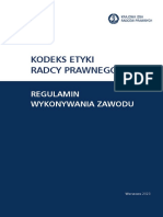 Kodeks Etyki Radcy Prawnego I Regulamin Wykonywania Zawodu