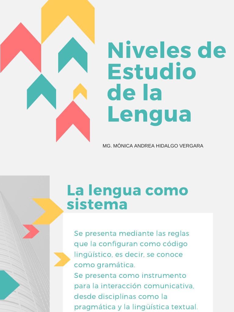Niveles de Estudio de la Lengua | PDF | Artes del Lenguaje y Comunicación