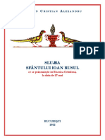 Slujba Sfantului Ioan Rusul Partitura