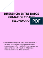 1 Diferencia Datos Primarios y Secundarios. Ex