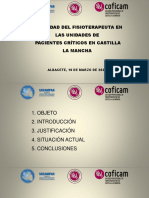 Necesidad Del Fisioterapeuta en Las Unidades de Pacientes Criticos de Castilla La Mancha
