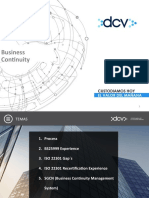 DCV-Business Continuity ISO 222301