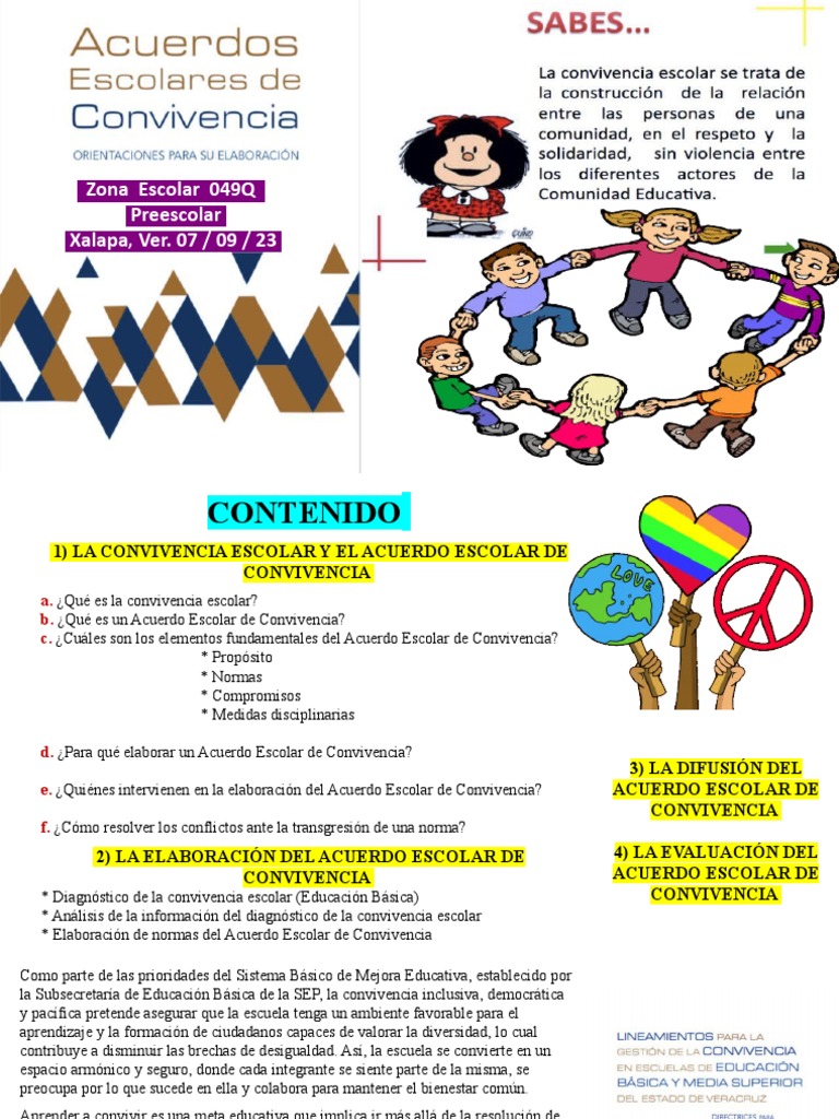 Acuerdos de Convivencia Escolar en Preescolar | PDF | Aprendizaje ...