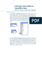 Tipos de Relaciones Entre Tablas en OpenOffice Base