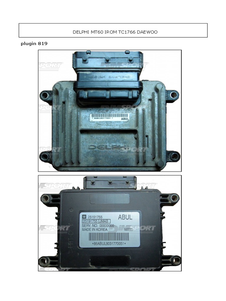 Delphi MT60 ECU Connection Guide | PDF