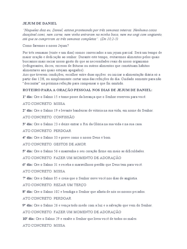 Jejum De Daniel 21 Dias Pdf