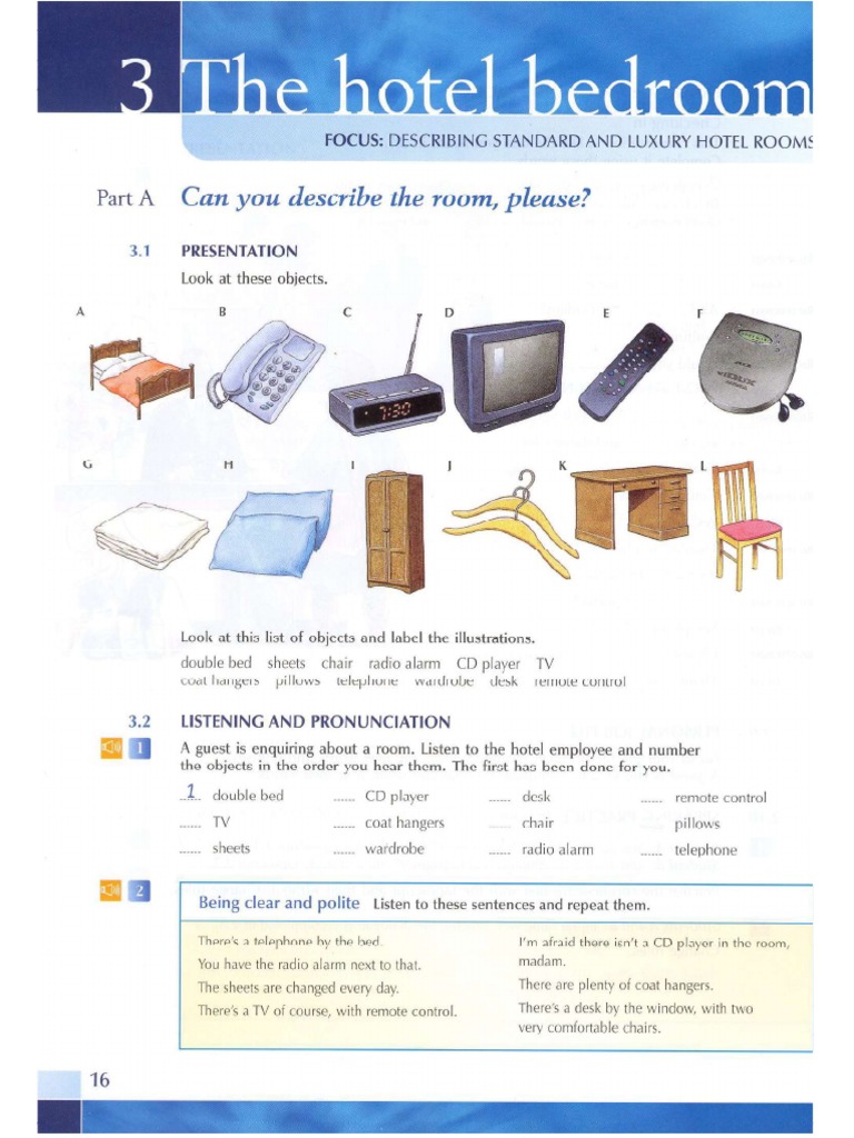 Unit 3 The Hotel Bedroom Pdf