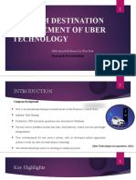 Tourism Destination Management of Uber Technology: Research Presentation