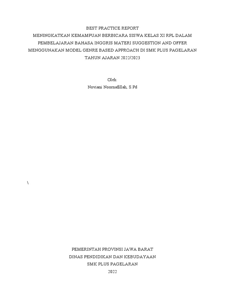 Best Practice: Meningkatkan Speaking Siswa | PDF | Seni & Disiplin Bahasa