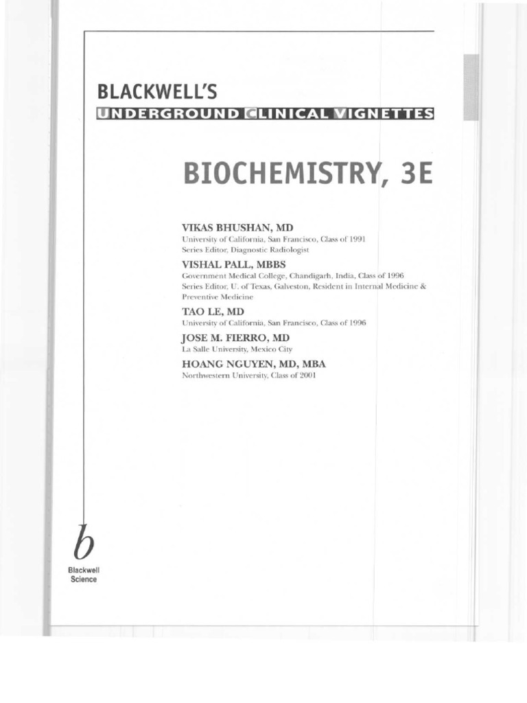 USMLE - Underground Clinical Vignettes Biochemistry | PDF