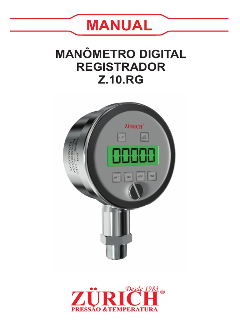 Manômetro Digital Registrador Z.10.RG | PDF | USB | Programas