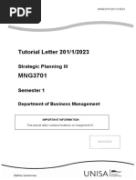 MNG 3701 Tutorial Letter 201