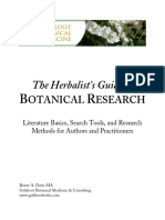Herbalists Guide To Botanical Research
