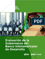 Evaluacion de La Gobernanza Del Banco Interamericano de Desarrollo