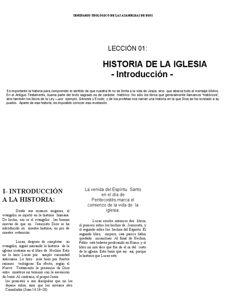 Historia de la Iglesia Cristiana | PDF | Biblia | Evangelio De Lucas