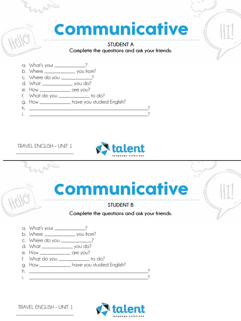 Te - Communicative Questions | PDF | Career & Growth | Self-Improvement