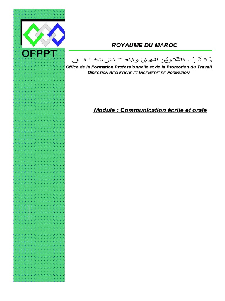 Module de Communication OFPPT | PDF | la communication