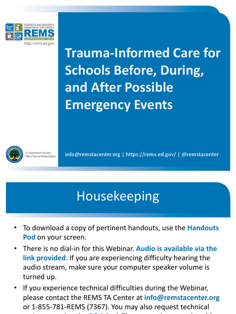 Trauma-Informed Care for Schools Presentation 508C | PDF ...