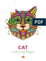 Cat Coloring Pages For Adults - Printable Coloring Book