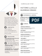 Curriculum Vitae Profesional Mujer Con Iconos Moderno Beige y Blanco