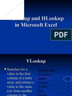 VLookup and HLookup in Microsoft Excel 2013