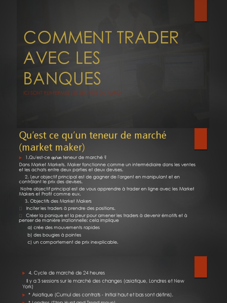 Trader avec les banques : secrets du Forex | PDF | Opérateur de marché ...