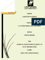 HISTORIA DE LAS INSTITUCIONES DE CREDITO Y DE LAS OP. BANCARIAS EN MEX